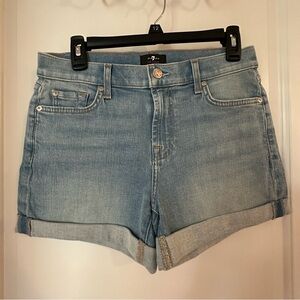 NWT- 7 For All Mankind - Light Blue Jean Shorts - size 27